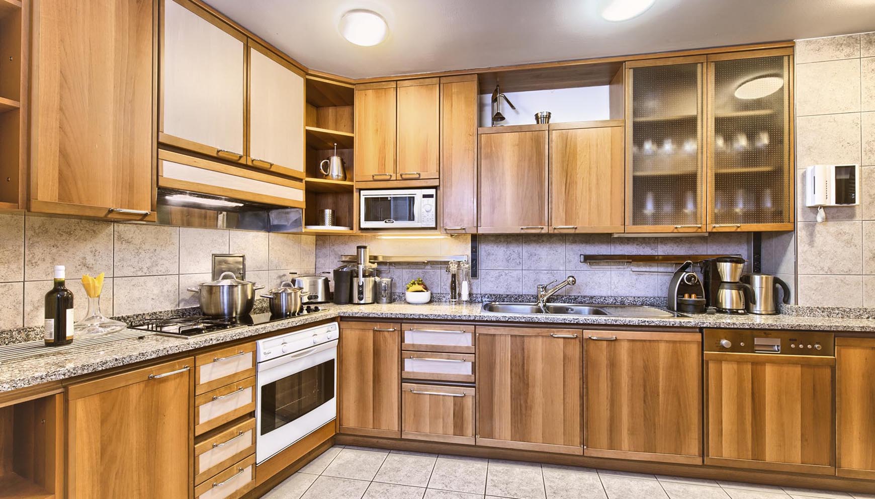 Kitchen in a penthouse apartment number 52 in Residence Brehova