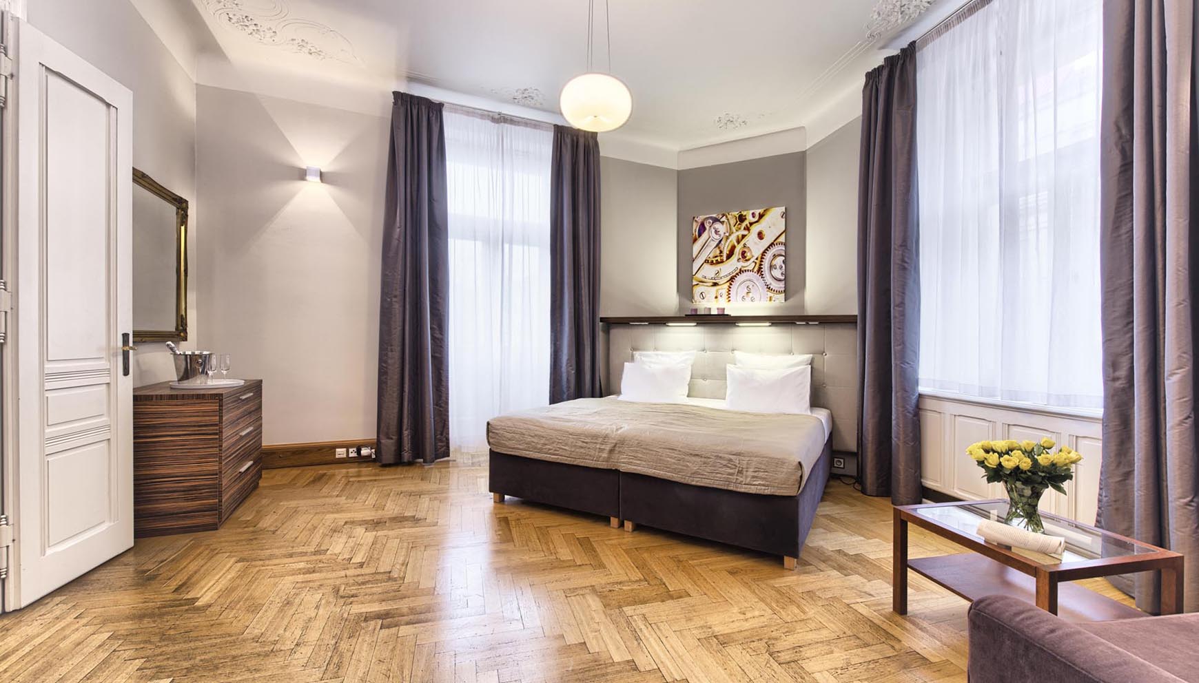 Master Bedroom in a three bedroom apartment in Residence Brehova