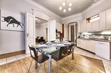 Kitchen in a three bedroom apartment in Residence Brehova