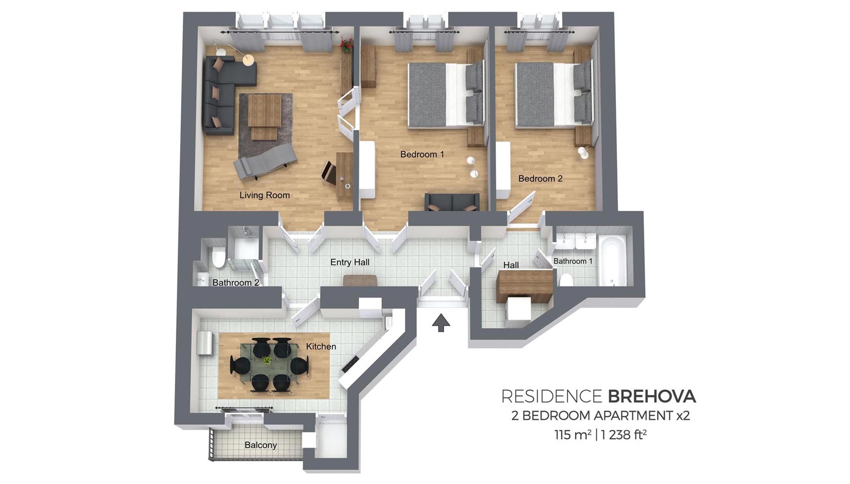 Two Bedroom Apartment Residence Brehova