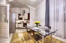 Kitchen in a two bedroom apartment in Residence Brehova